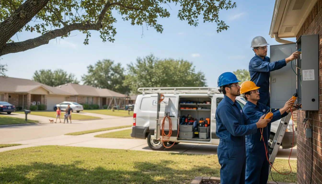 Certified electrician providing emergency electrical services in Grulla, TX